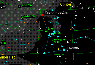 Как найти Туманность Ориона М42